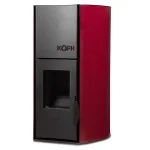 Pachet termosemineu cu peleti KOPH PM 12 kW, 80 mp, buncar 15 kg, diametru cos fum ⌀80 mm, pompa recirculare si vas expansiune incorporate, Bordo - imagine 3