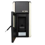 Pachet termosemineu cu peleti KOPH PM 30 kW, 200 mp, buncar peleti 30 kg, diametru cos fum ⌀80 mm, pompa recirculare si vas expansiune incorporate, Crem - imagine 2
