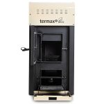Pachet termosemineu peleti Termax Kamin ECO, 25 kW, cu agent termic, Calorifere, Boiler Termoelectric 100 litri, recomandat pentru 160 mp - imagine 4