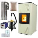 Pachet termosemineu cu peleți - Termax Kamin Eco 15 kW 120mp